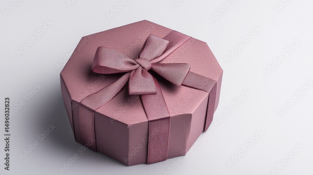 Obraz premium Hexagonal gift box isolated on white background