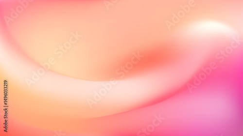 Light pink yellow gradient iridescent background. Rainbow colored