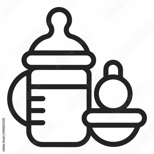baby bottle and pacifier