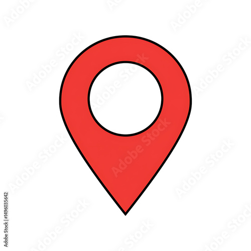 Free Download Red map pointer icon, a 3D location marker symbol for web navigation and travel design - GFXLoad