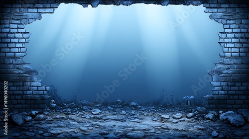 Underwater Brick Wall Break.