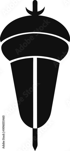 Kebab silhouette icon on  transparent  background 