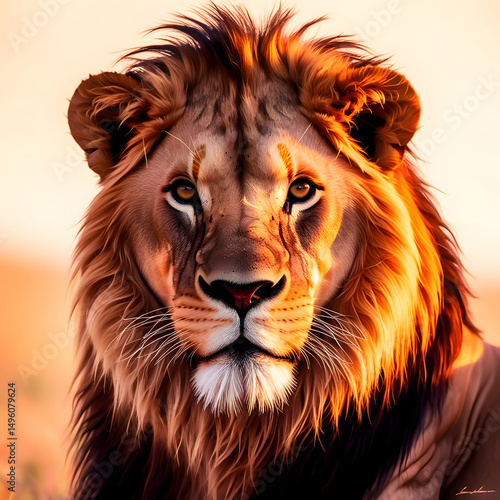 lion head portrait