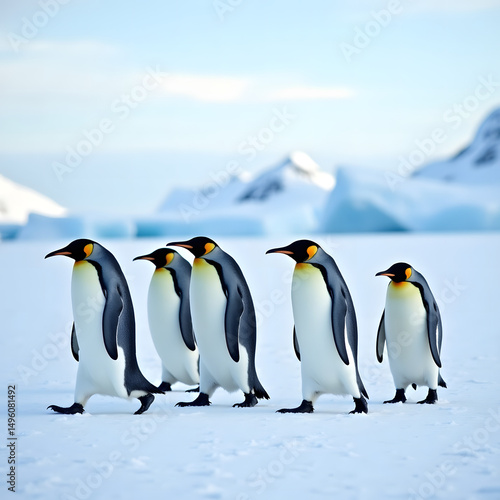 emperor penguins in antarctica