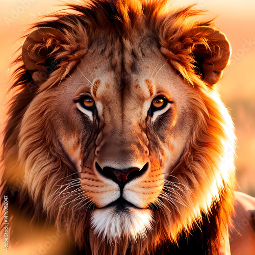 lion in the sun