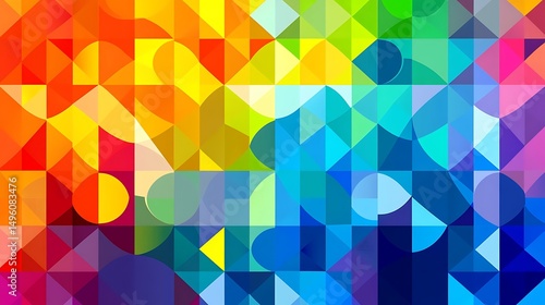 Colorful Geometric Abstract Design. (1)