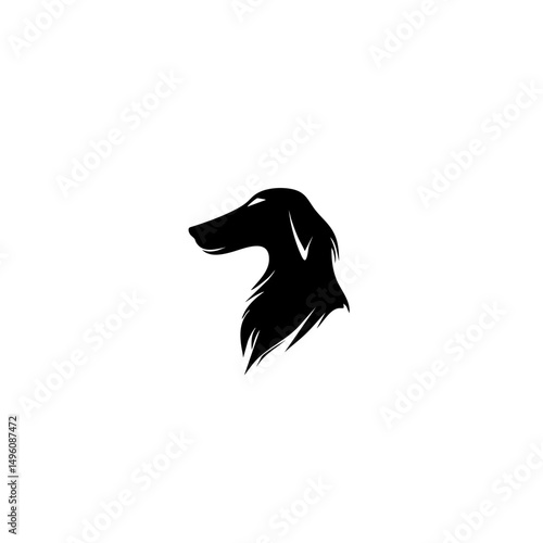 Minimalist Dog Silhouette Logo - Clean Vector Canine Head
