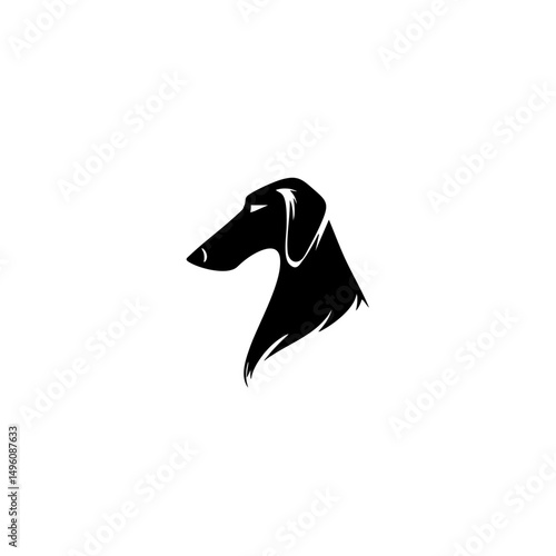 Minimalist Dog Silhouette Logo - Clean Vector Canine Head
