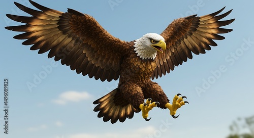 Robust eagle with strong abs
