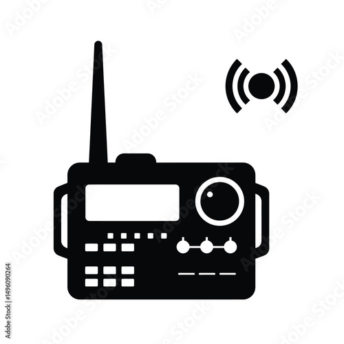 Portable two way radio communication device