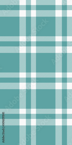 Sofa seamless texture pattern, britain background check tartan. Linear textile fabric plaid vector in cadet blue and snow colors.