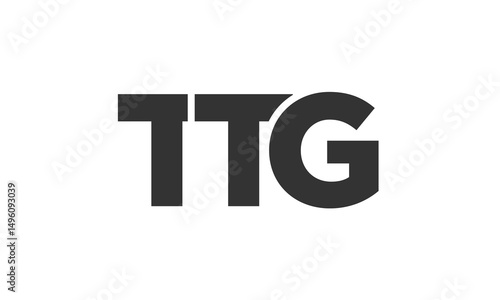 TTG logo design template with strong and modern bold text. Initial based vector logotype featuring simple and minimal typography. Trendy company identity.