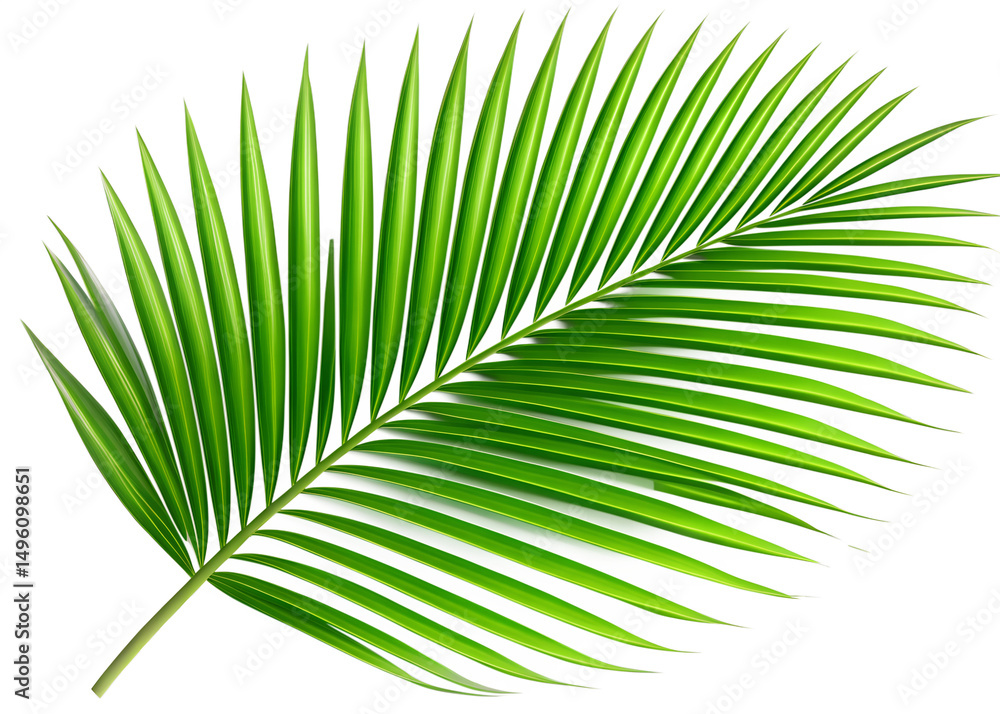Obraz premium palm plam leaf isolated on white background