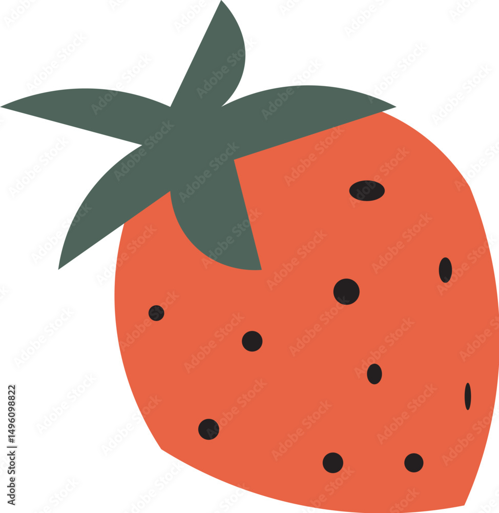 Obraz premium strawberry drawing