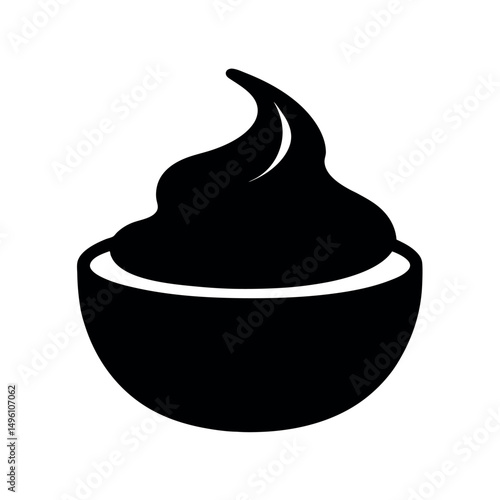 Sour Cream Onion Black Vector Silhouette Drawing
