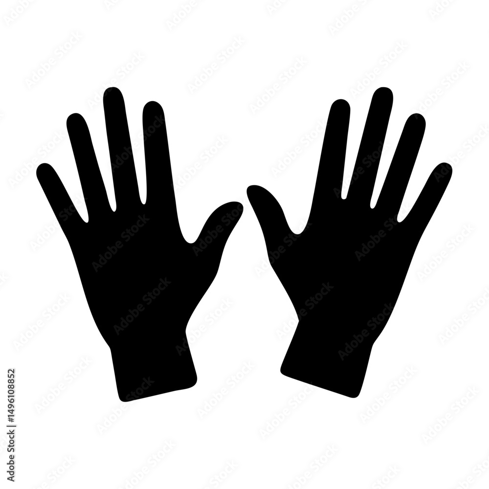 Obraz premium Two hands silhouette vector graphic for design projects and creative illustrations hands icon