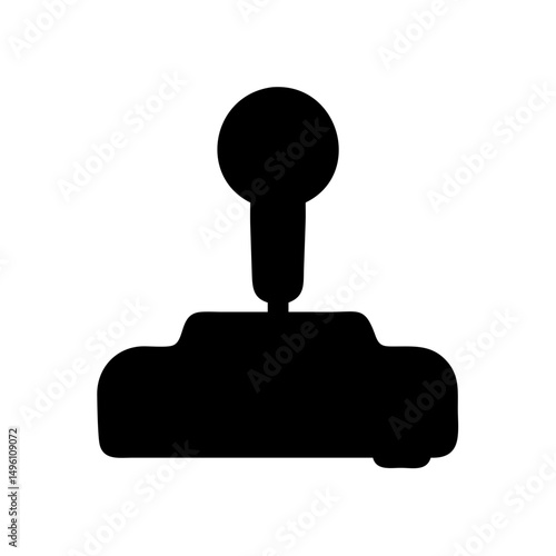 Manual transmission car gear shift stick vector icon automotive part automobile shifter knob design