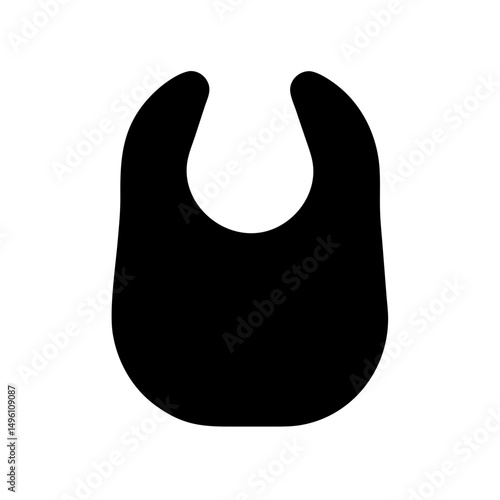 Isolated baby bib vector illustration for feeding time protection and baby care product needs