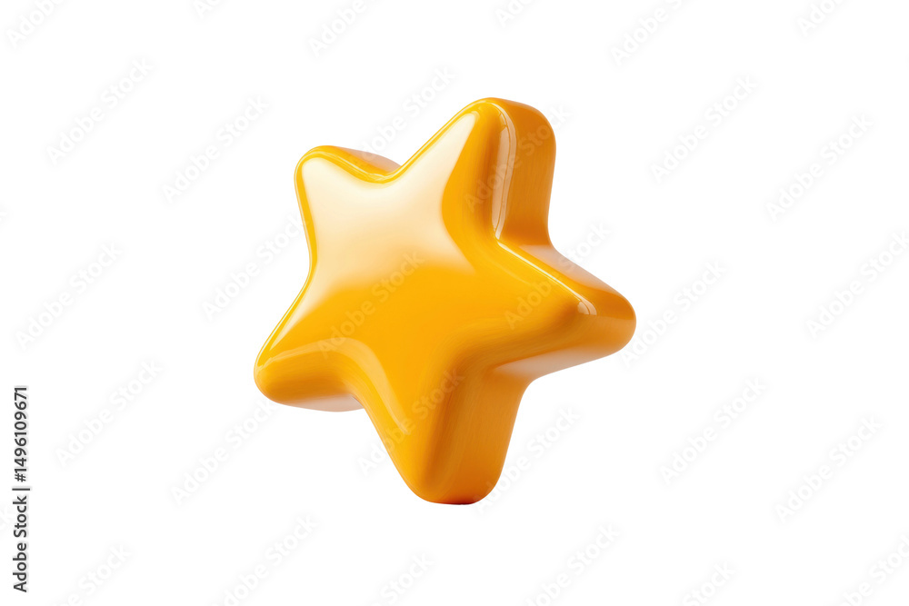 PNG Glossy yellow star on black background: shiny 3d design element PNG Glossy yellow star on black background: shiny 3d design element
