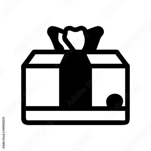 Gift box present package vector icon illustration for birthday christmas and special occasions design