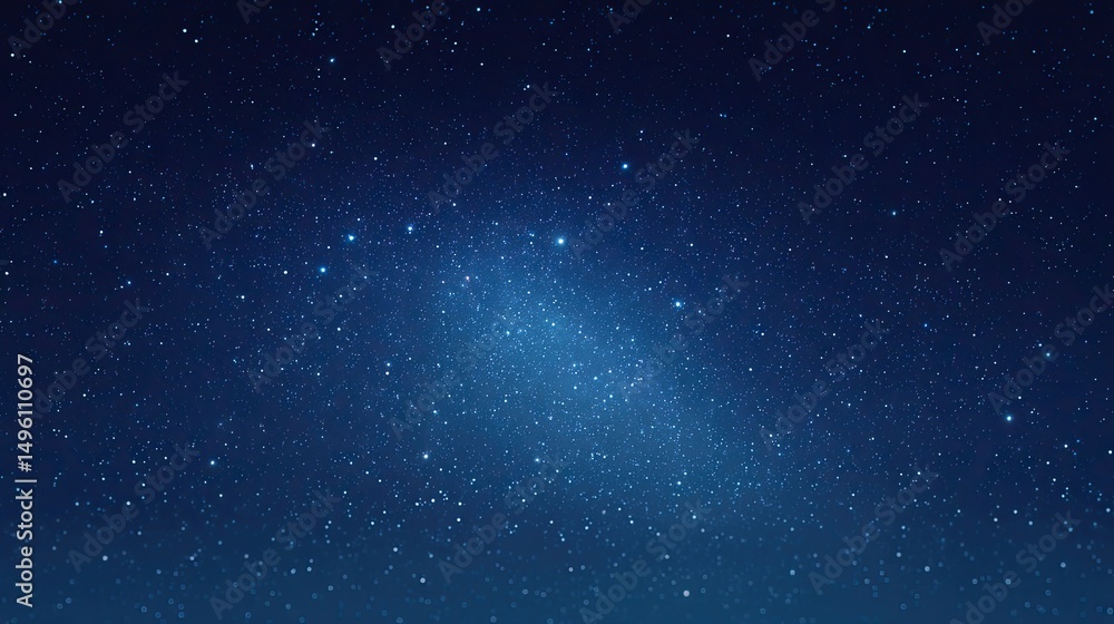 Obraz premium minimalistic clean image of open night sky with stars emphasizing vastness and mystery offers ample copy space