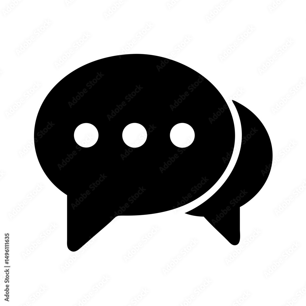 Chat bubble icon vector illustration for messaging communication and conversation design concept Chat bubble icon vector illustration for messaging communication and conversation design concept