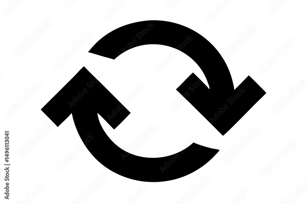 Circular Arrows Recycle Symbol Eco-Friendly Icon Design Circular Arrows Recycle Symbol Eco-Friendly Icon Design