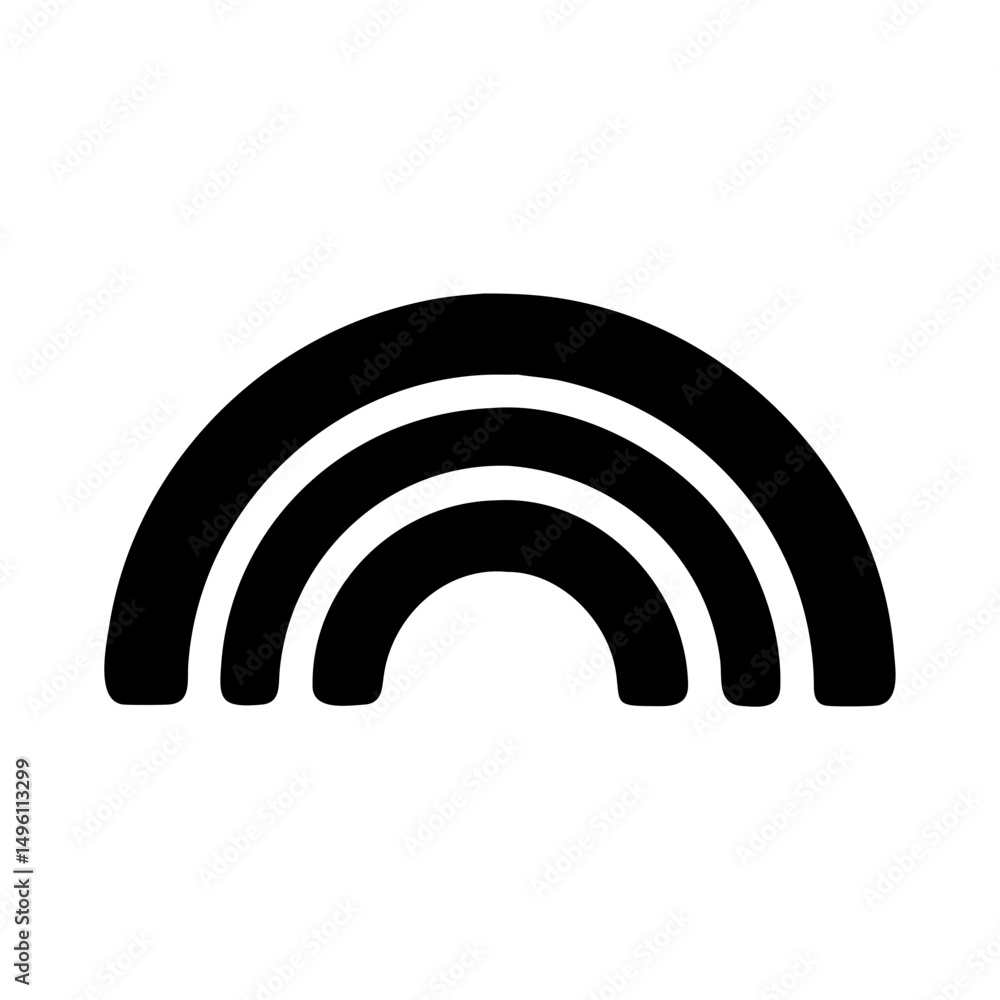 Rainbow vector illustration graphic design element for weather and nature related concepts and art Rainbow vector illustration graphic design element for weather and nature related concepts and art