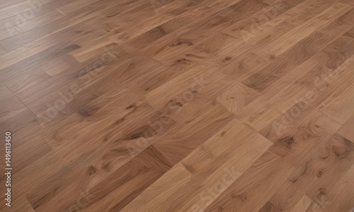 Elegant walnut parquet flooring with subtle gray undertones  , warm, wooden floor, craftsmanship