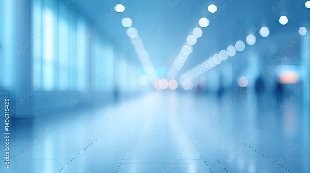 sleek minimalist airport interior with travelers in soft focus moving in background sleek minimalist airport interior with travelers in soft focus moving in background