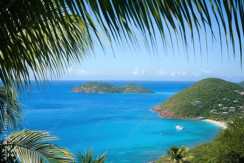 Fototapeta premium Tropical Island Paradise: Stunning Coastal Scenery