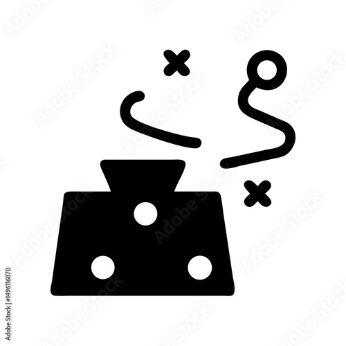 Magic potion cauldron bubbling brew vector illustration for halloween or fantasy theme design needs