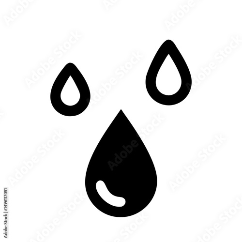 Water droplets vector illustration for rain weather and moisture content design elements graphic art