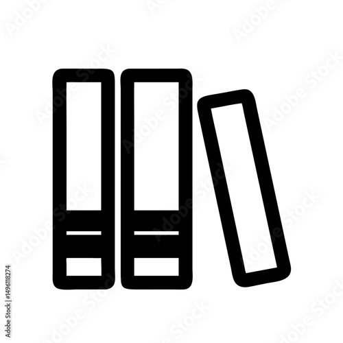Find books library book shelf book store reading material knowledge information icon vector