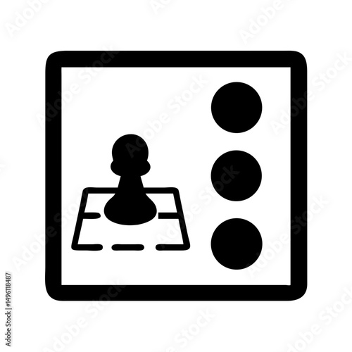 Chess pawn strategy board game plan competition intelligence thinking decision making skill set icon