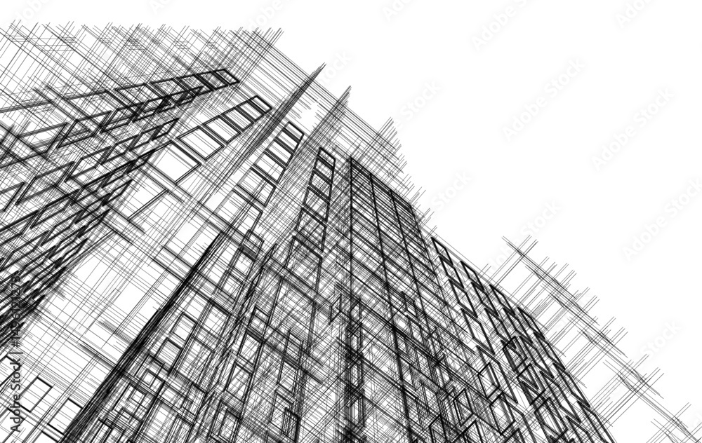 Abstract modern architectural 3d illustration Abstract modern architectural 3d illustration