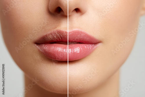 Young Individual Close-Up Split Image