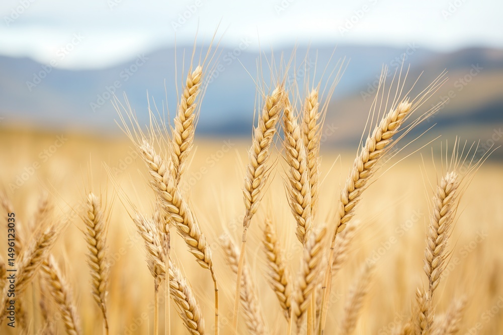 Fototapeta premium Golden Wheat Field: A Bountiful Harvest