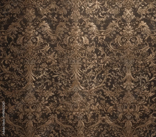 Elegant damask backdrop, intricate scrollwork, seamless repeat for stylish backgrounds , background, white, intricate