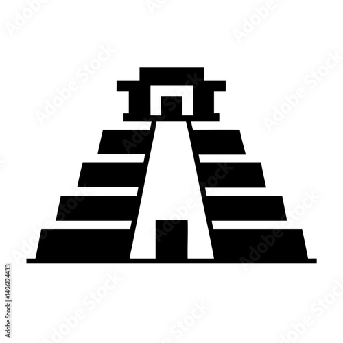 Explore ancient mayan pyramid vector illustration for travel and historical designs projects today