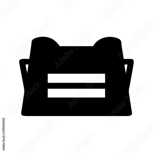 Body armor bulletproof vest tactical gear protection military police security equipment icon vector