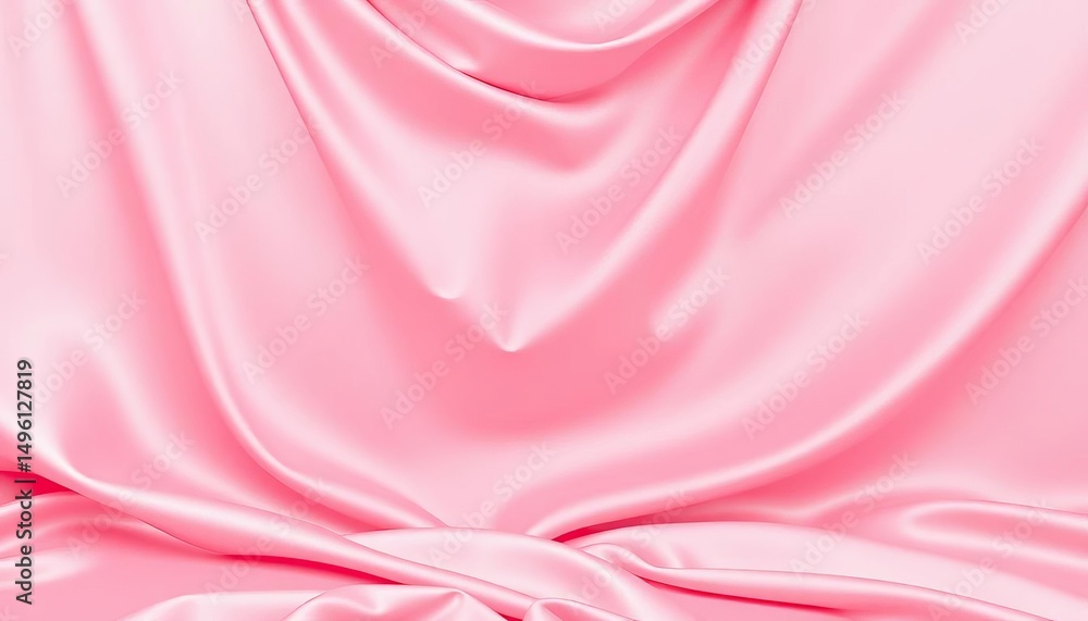 Pink silk fabric draped backdrop, luxurious Valentine's Day texture , template, rose Pink silk fabric draped backdrop, luxurious Valentine's Day texture , template, rose