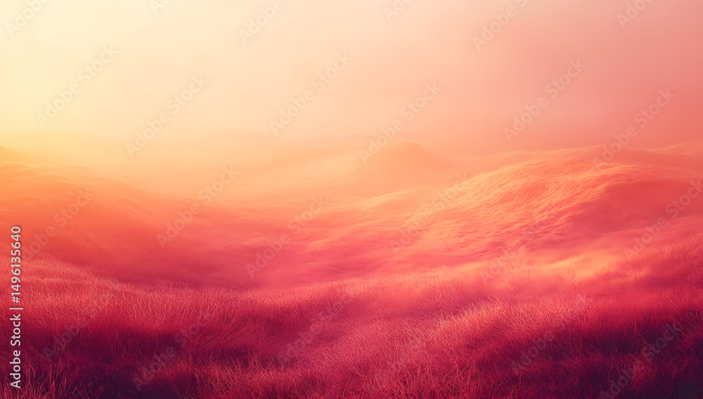 Obraz premium orange hues gradually transitioning into soft pink tones, with a seamless gradient effect with Texture, Noise.