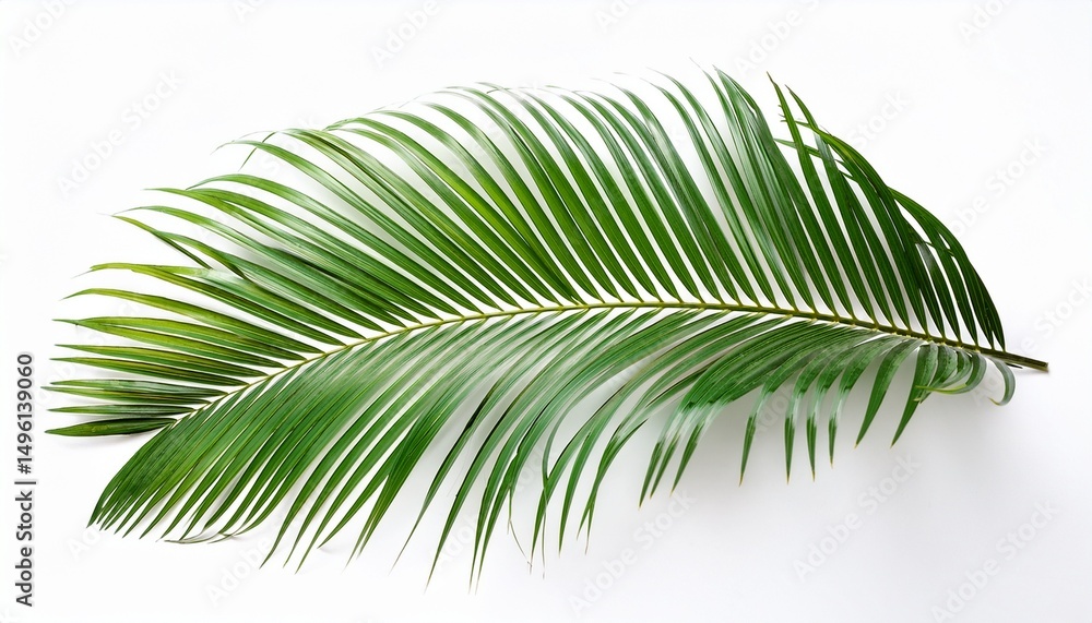 Obraz premium palm leaf isolated on white background