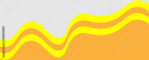 yellow | orange | grey Abstract Curves Background. Gradient waves blend