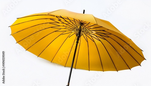 yellow umbrella isolated on white background