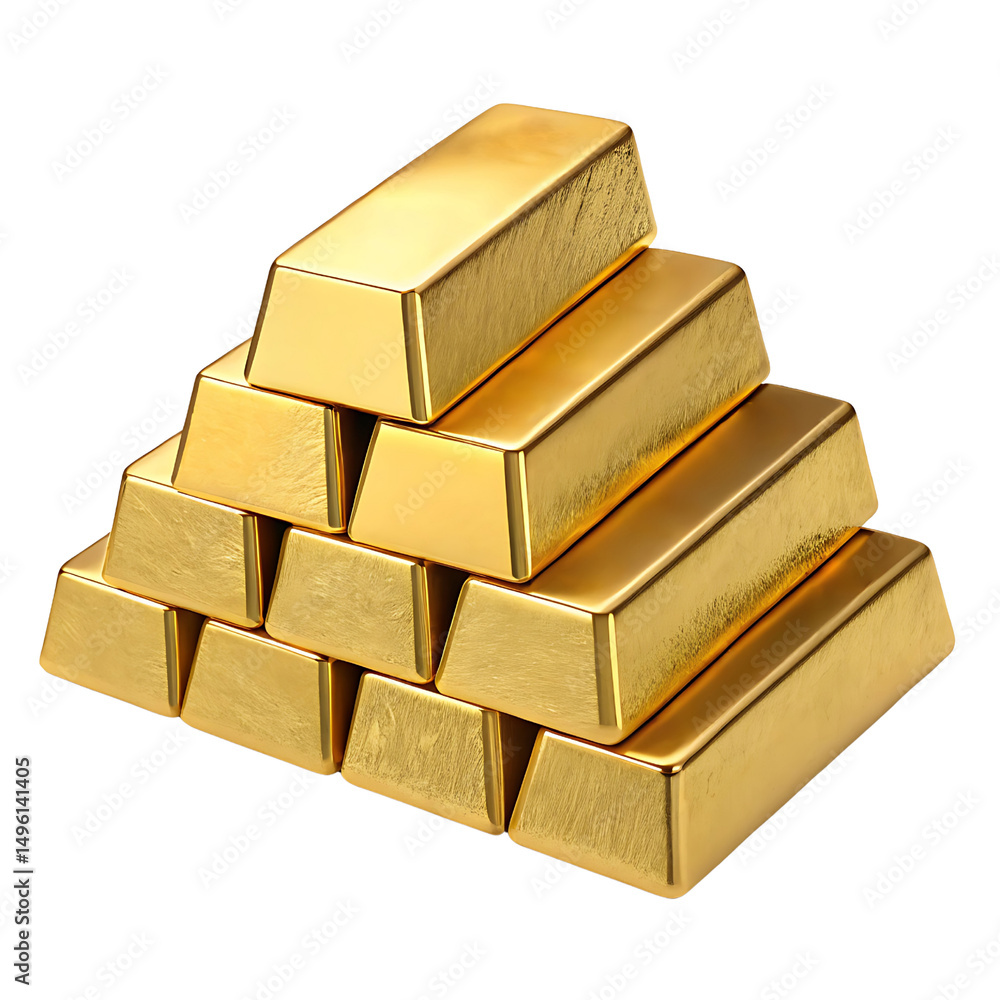 gold bars on white background gold bars on white background