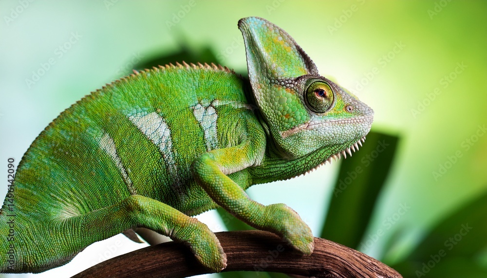 Fototapeta premium the green chameleon chamaeleo