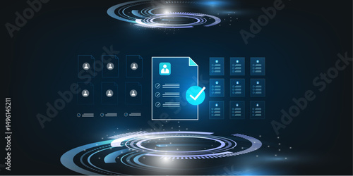concept of Recruitment and candidate selection process using AI digital tools to evaluate talent and identify career opportunities