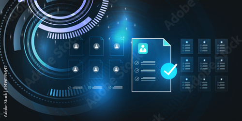 concept of Recruitment and candidate selection process using AI digital tools to evaluate talent and identify career opportunities